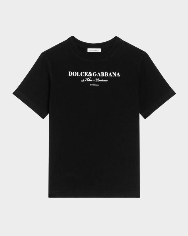 Boy's Contrast Logo-Print T-Shirt, Size 4-